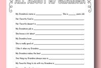 Free Mother s Day Printable Questionnaires A Special Gift Idea