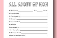 free mother s day printable questionnaires a special gift idea