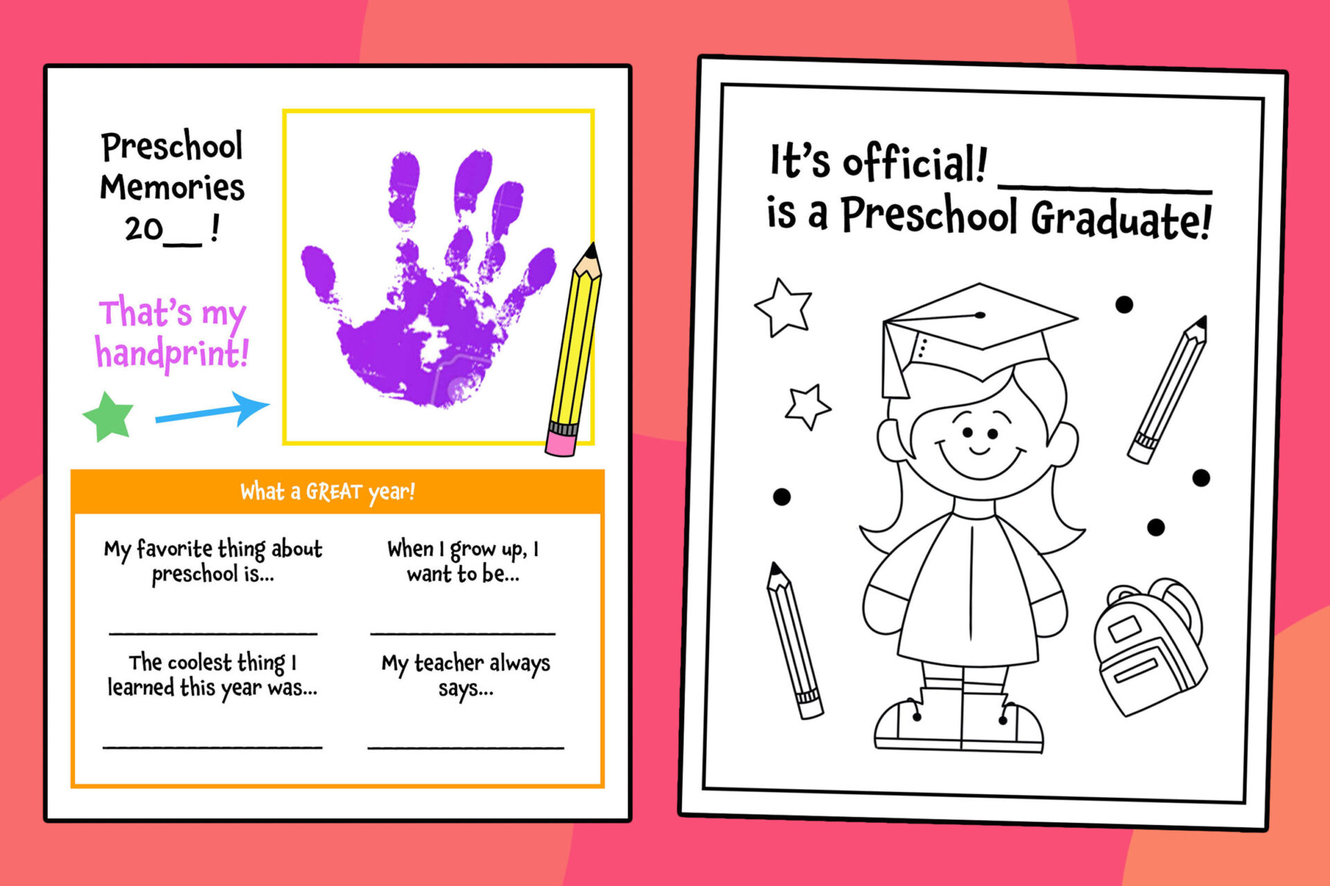 Free Preschool Graduation Printables The Hollydog Blog