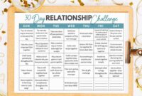 Free Printable 30 Day Relationship Challenge To Put Love First