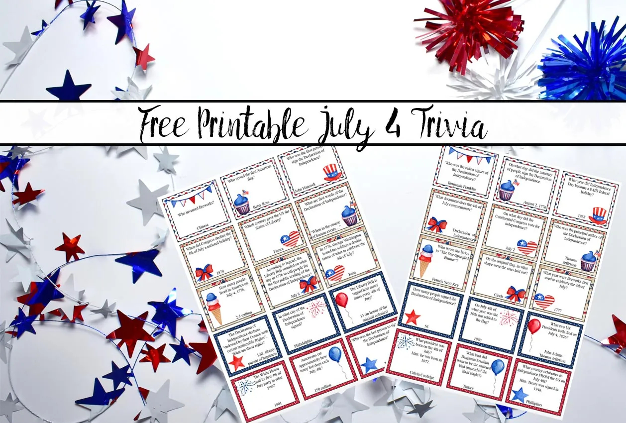 Free Printable 4th Of July Trivia
