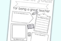 Free Printable All About My Teacher Questionnaire The Artisan Life