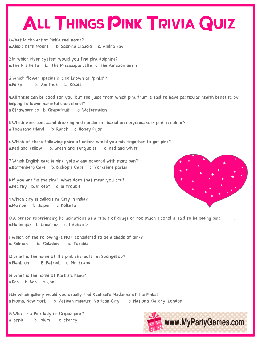 Free Printable 1000 Questions and Answers