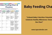 Free Printable Baby Feeding Chart Templates PDF Word Excel