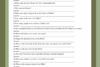 Free Printable Bible Trivia Quiz With Answer Key Worksheets Library