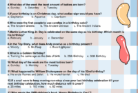 Free Printable Birthday Trivia Quiz With Answer Key