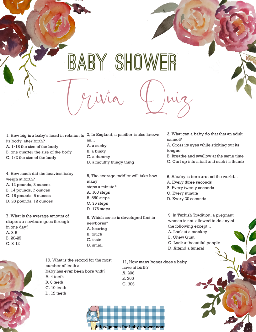Free Printable Blush And Pink Floral Baby Shower Games Worksheets Library