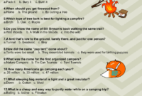 Free Printable Camping Trivia Quiz With Answer Key