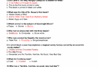 Free Printable Children s Books Trivia Quiz