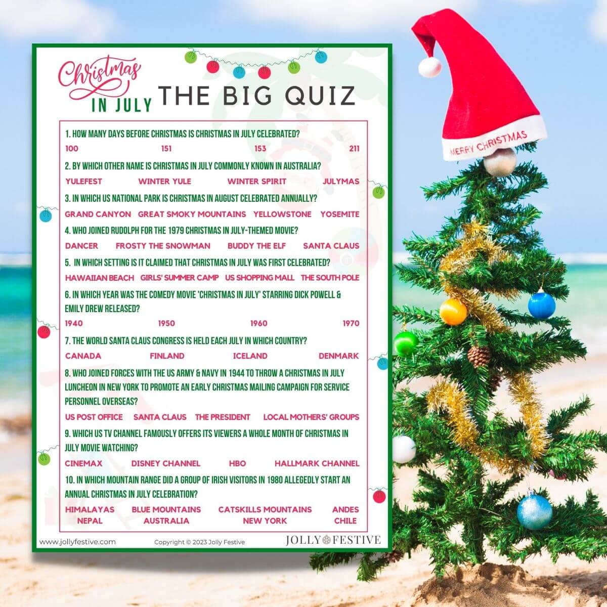 Free Printable Funny Quiz Game with Answers