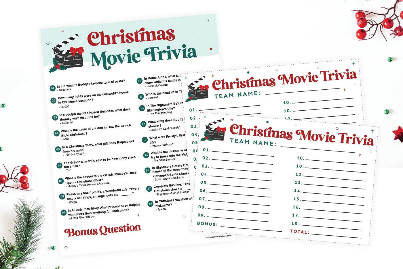 Free Printable Christmas Movie Trivia Questions And Answers Favorite Printables