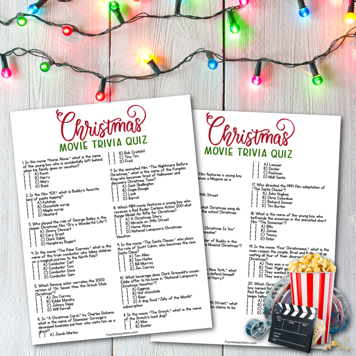 Free Printable Christmas Movie Trivia Questions And Answers