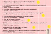 Free Printable Easter Traditions Around The World Trivia Quiz