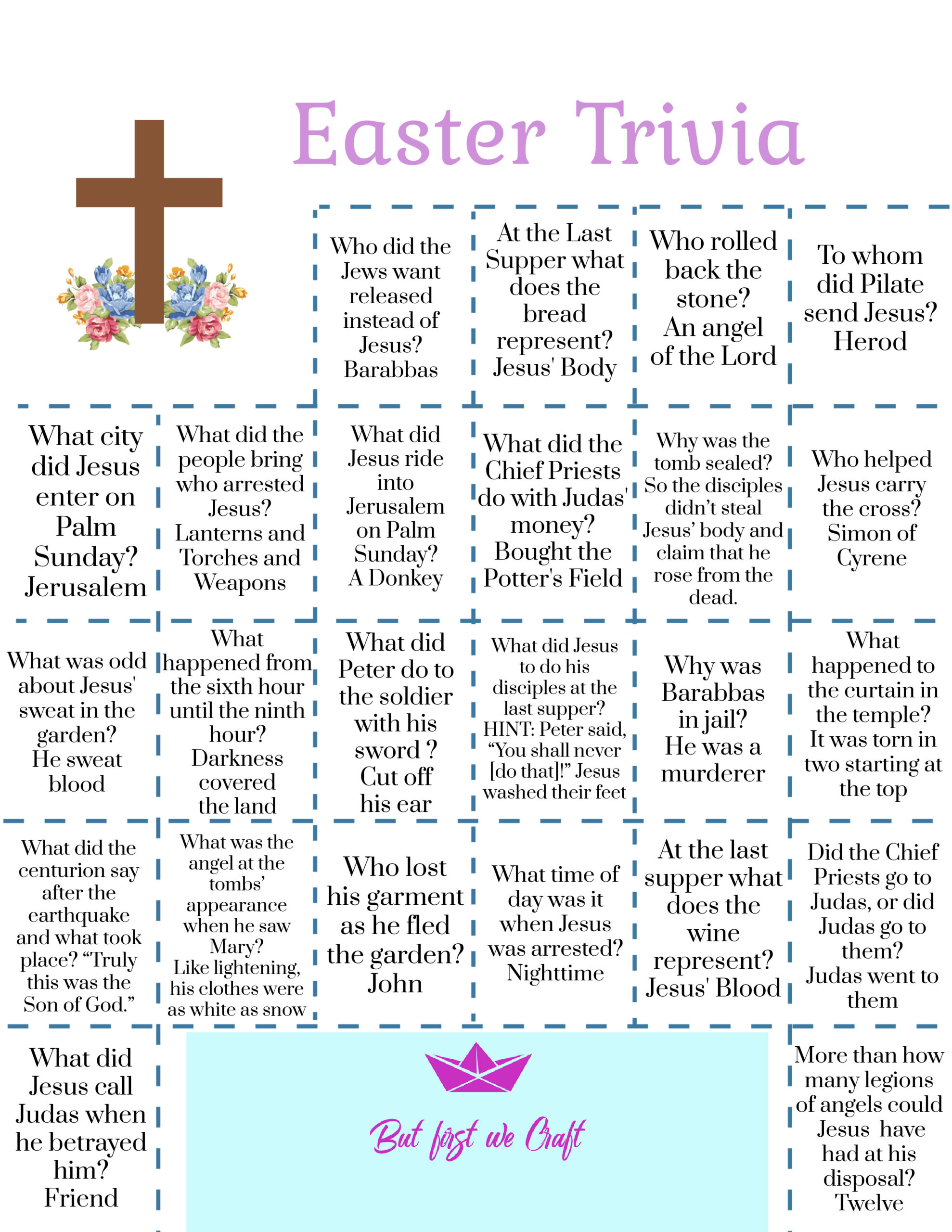 Printable Bible Trivia with Answers