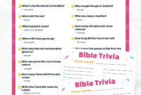 Free Printable Easy Bible Trivia For Kids Favorite Printables