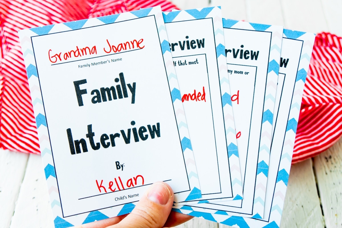 Free Printable Family Interview Questions Play Party Plan