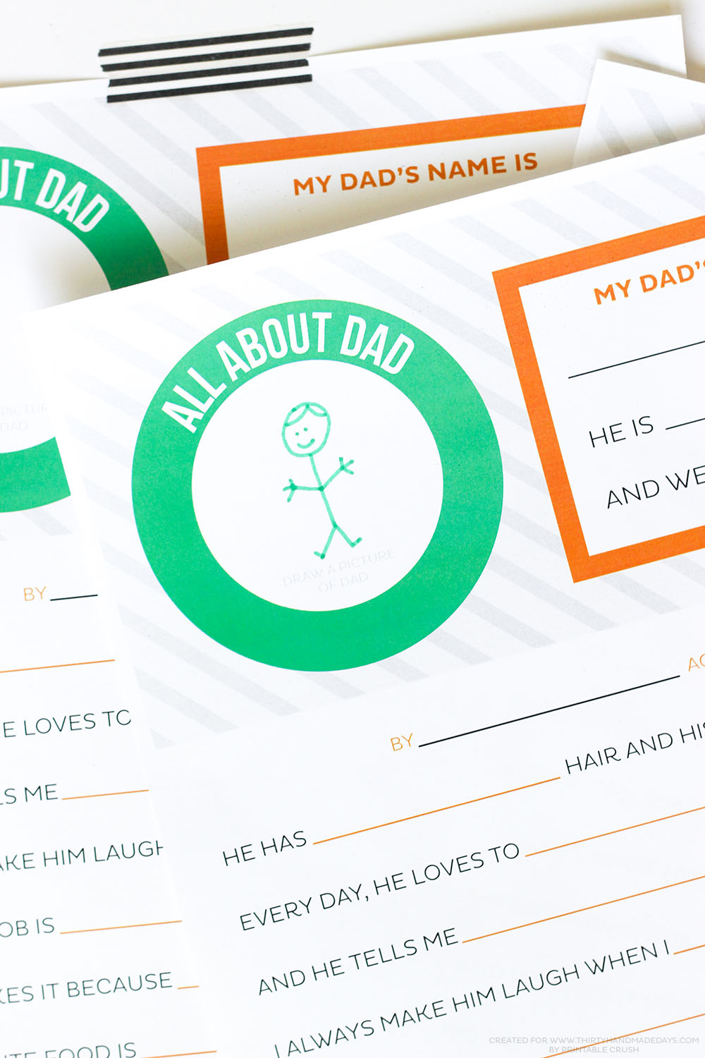 FREE Printable Father s Day Questionnaire Thirty Handmade Days