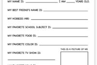 Free Printable First Day Of School Questionnaire Pjs And Paint