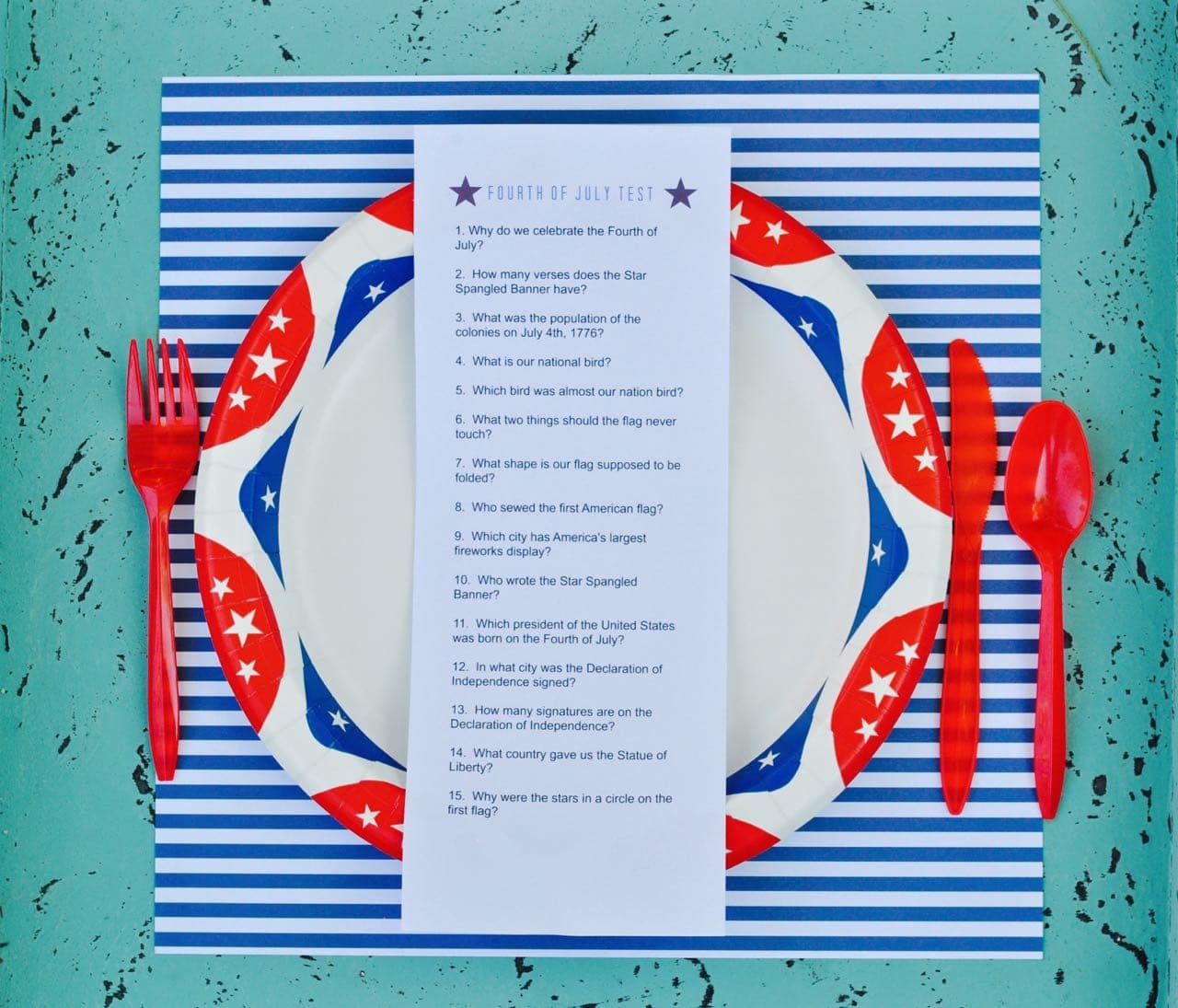 FREE Printable Fourth Of July Trivia Kids Adults 