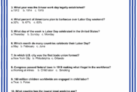Free Printable Labor Day Trivia Quiz With Answer Key Worksheets Library