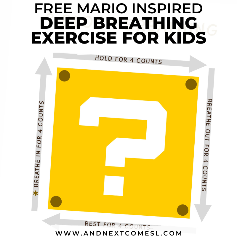 Free Printable Mario Question Block Deep Breathing Exercise For Kids And Next Comes L Hyperlexia Resources