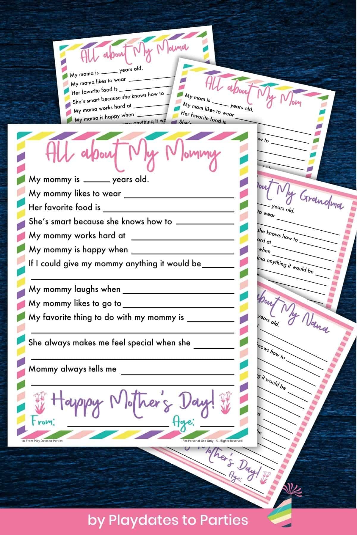 Free Printable Mother s Day Questionnaire