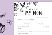 Free Printable Mother s Day Questionnaire