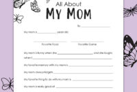 free printable mother s day questionnaire