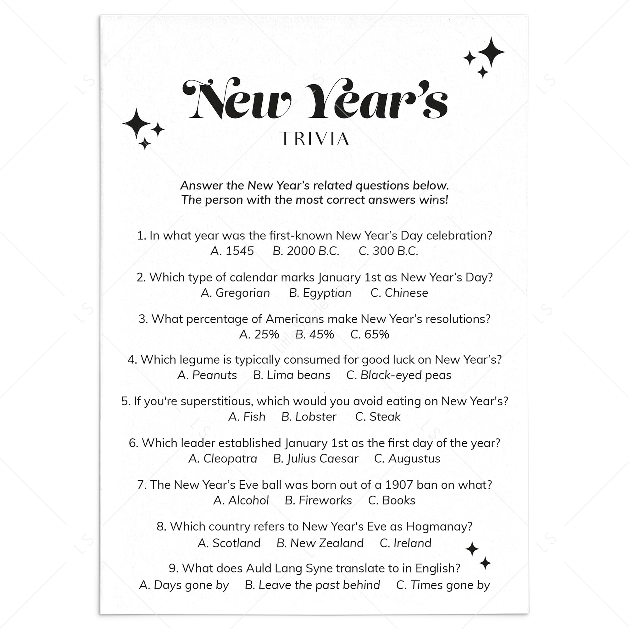 Free Printable New Year Quiz Questions And Answers Download Free Printable New Year Quiz Questions And Answers Png Images Free Worksheets On Clipart Library