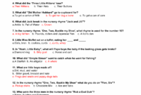 Free Printable Nursery Rhymes Trivia Quiz With Answer Key