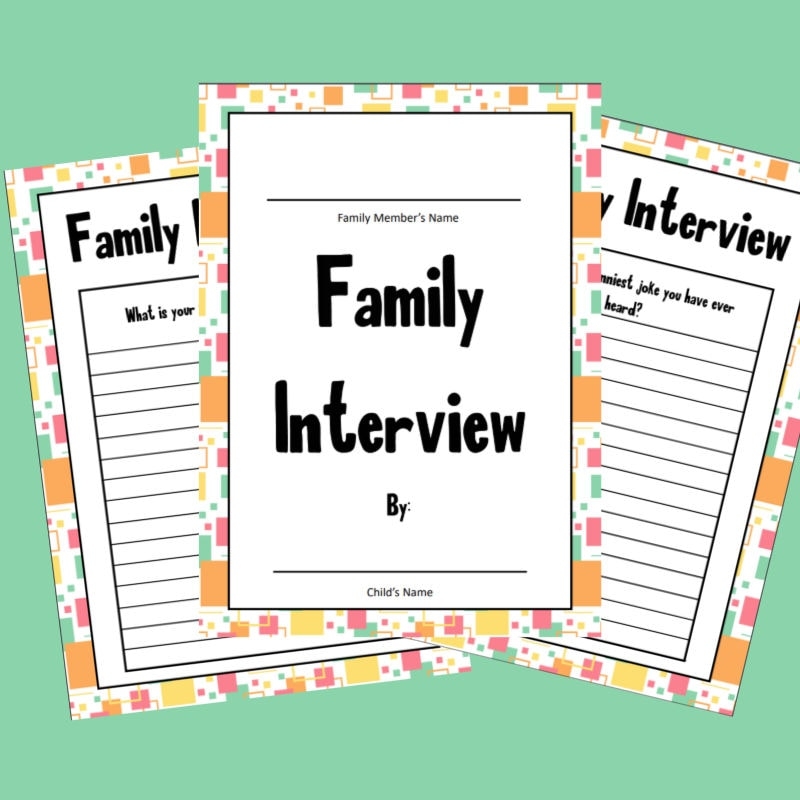 Free Printable Questions For Interviewing Family Members