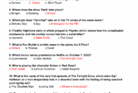 Free Printable Scary TV Show Trivia Quiz For Halloween