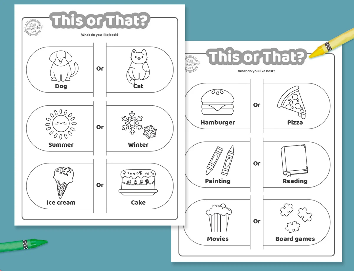 Free Printable Kids Templates with Questions