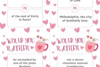 Free Printable Valentines Would You Rather Game Play Party Plan