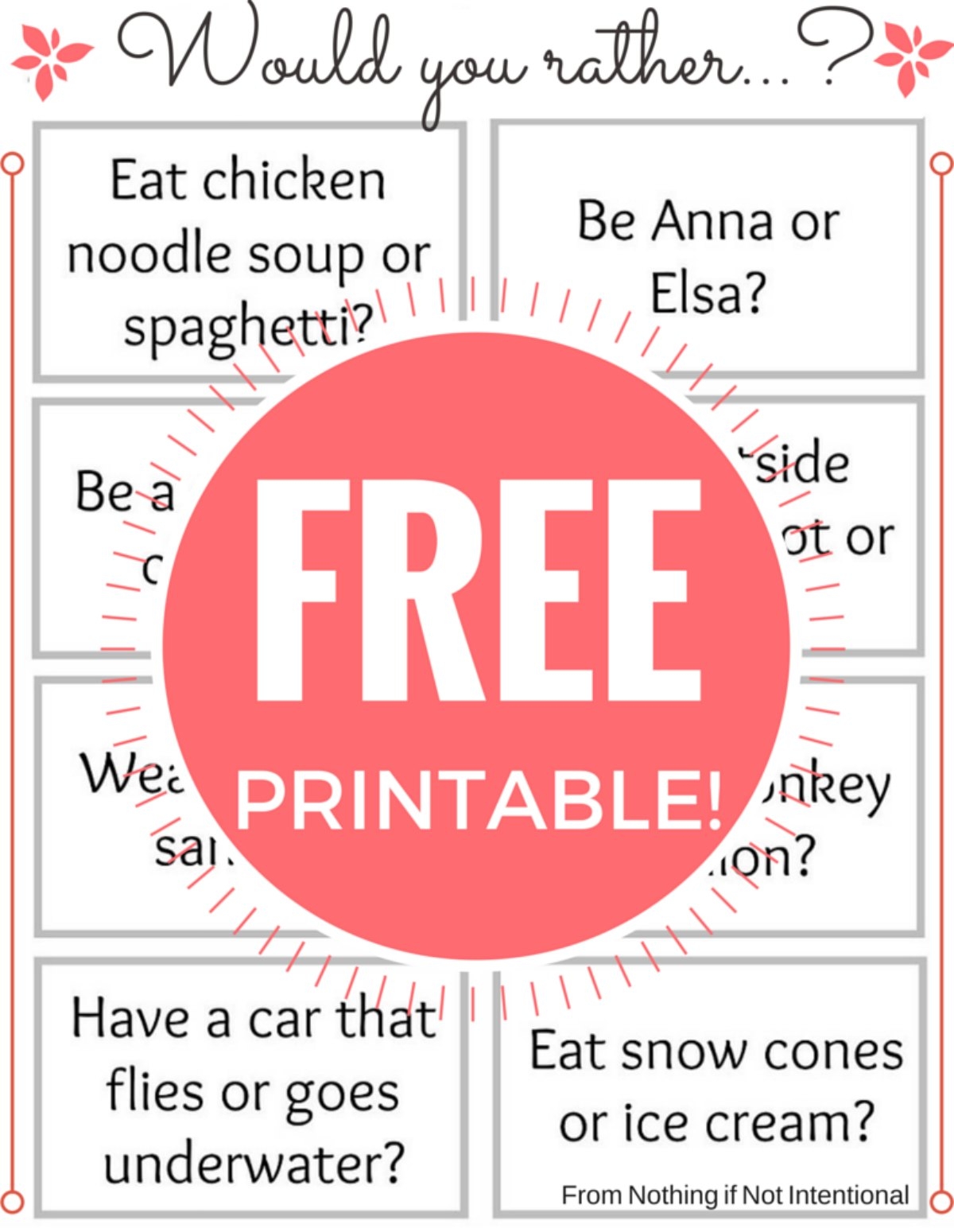 Free Printable Would You Rather Questions Haute Happenings 2
