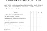 Free Startup Employee Satisfaction Survey Template To Edit Online
