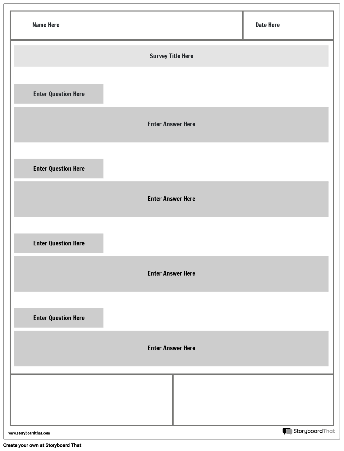 Printable Blank Survey Template
