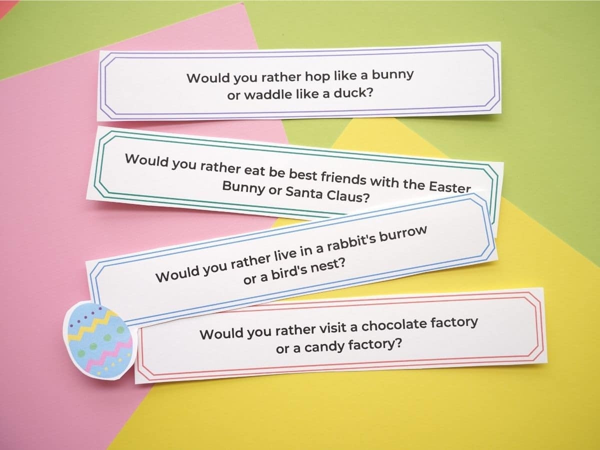Would You Rather Questions Juicy and Funny Kids Printable
