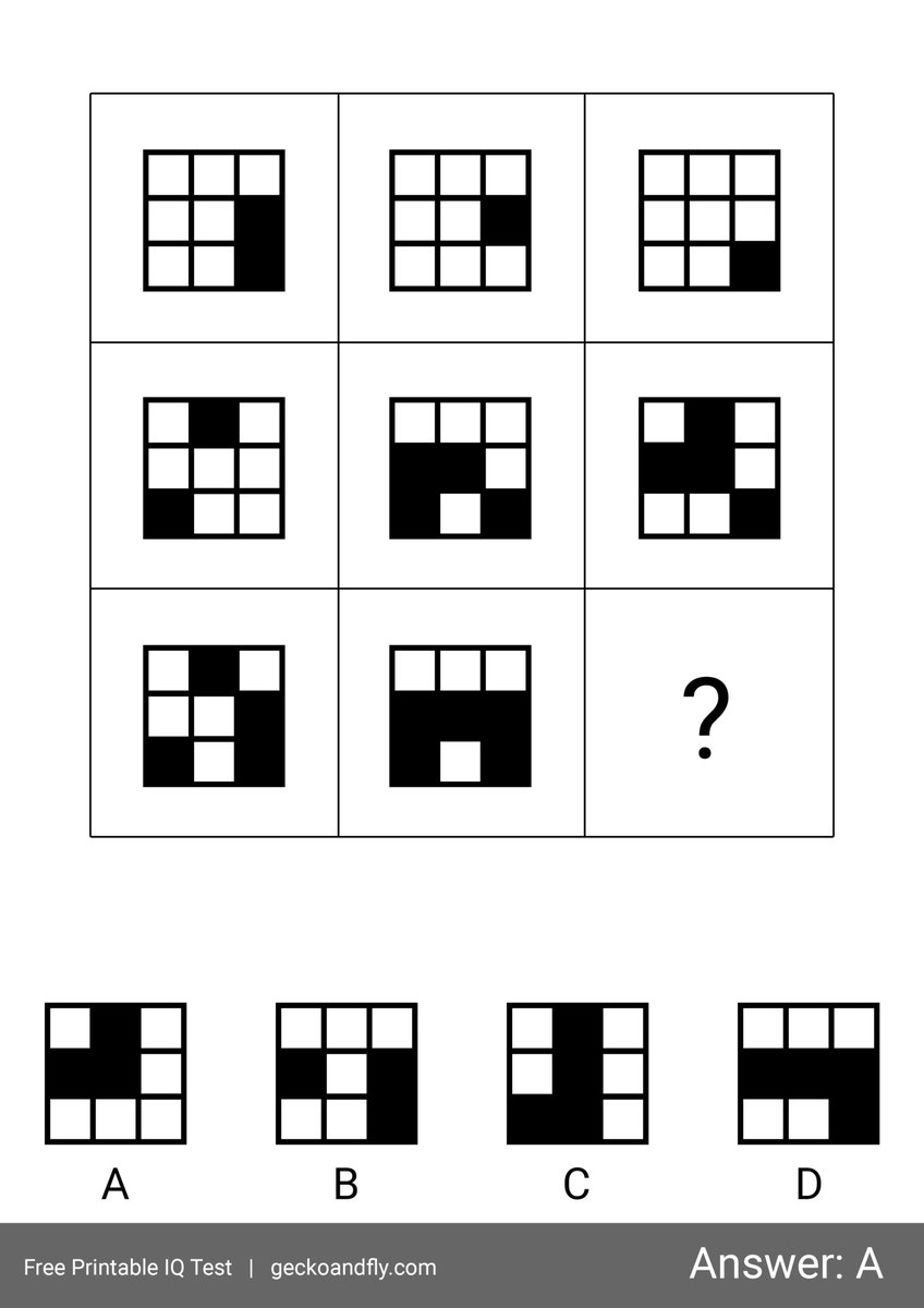 Geckoandfly On X 60 Free Printable IQ Test For Kids From 5 To 16 Years Old Part 2 Https t co iO3XjqJ2bo Mensa IQ IQtest Puzzle Challenge Https t co OeWf0whyKG X