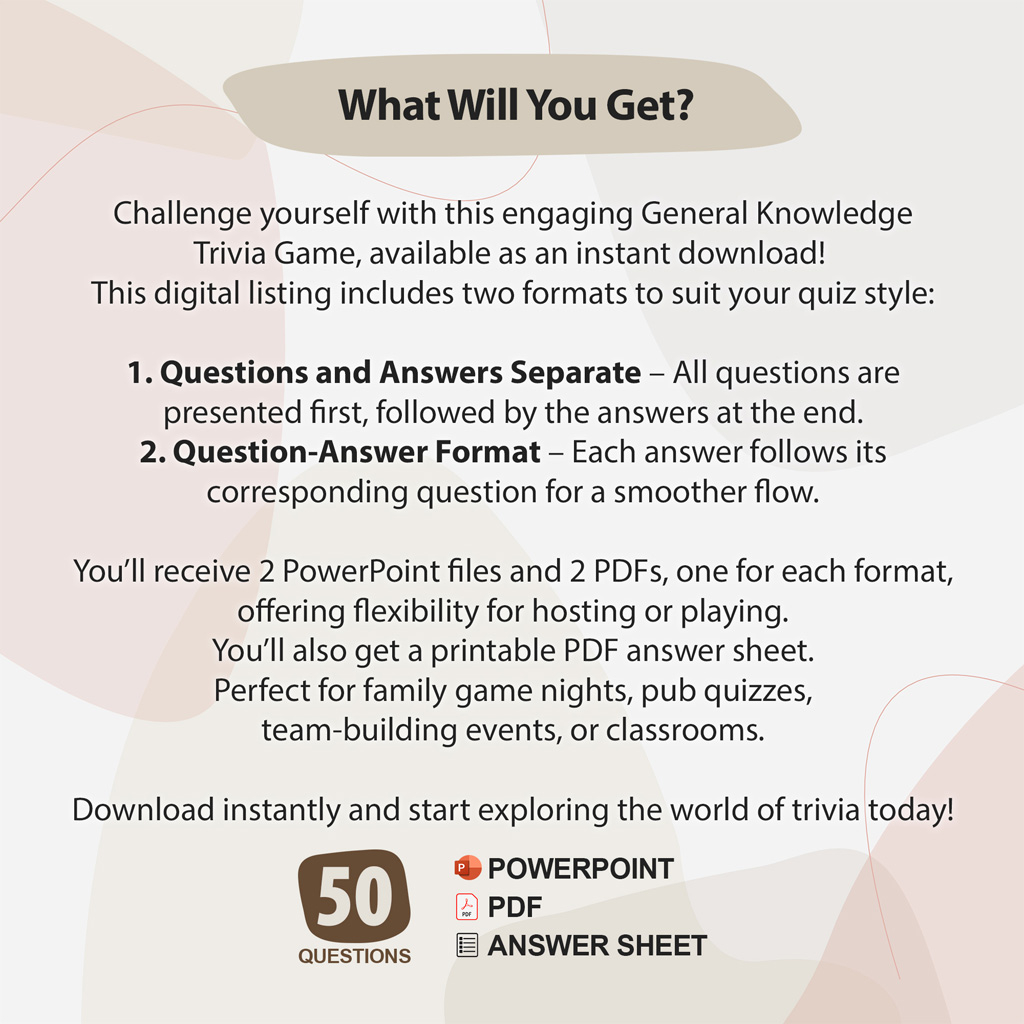 General Knowledge Trivia Digital Game 3 Instant Download PowerPoint PDF A World Of Instant Downloads Endless Creativity And Digital Delights FileFiesta