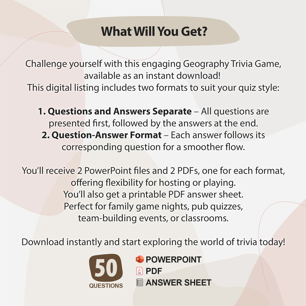 Geography Trivia Digital Game 2 Instant Download PowerPoint PDF A World Of Instant Downloads Endless Creativity And Digital Delights FileFiesta
