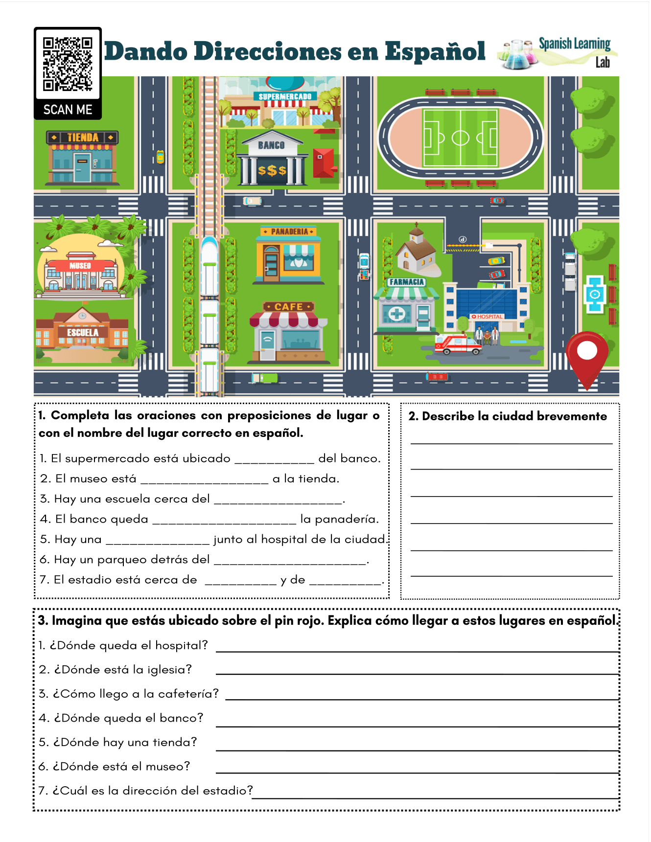 Printable Spanish Worksheets with Answers