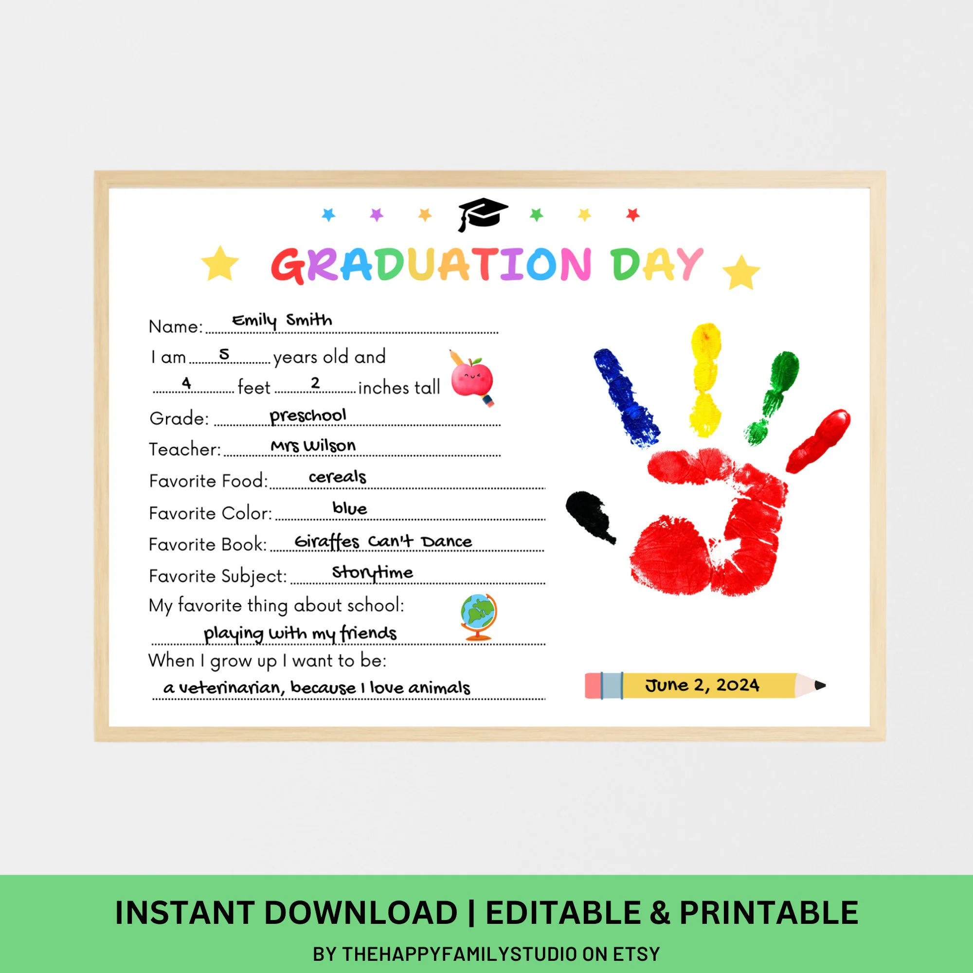Graduation Questionnaire Etsy
