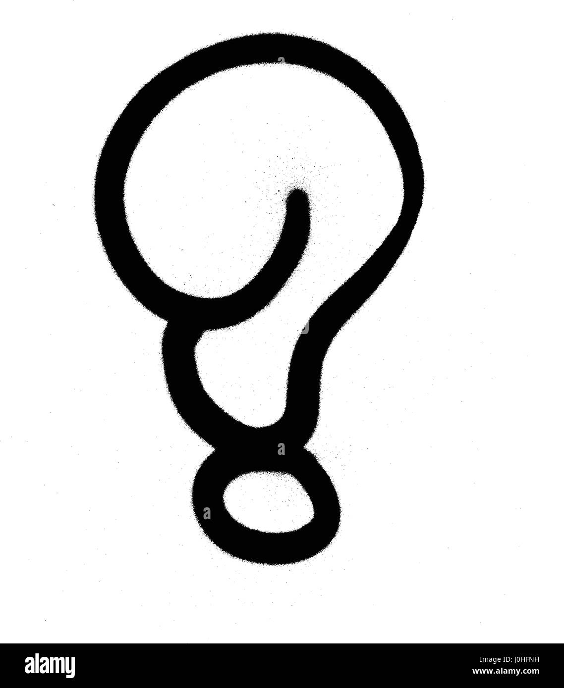 Graffiti Bubble Question Mark In Black On White Stock Vector Image Art Alamy