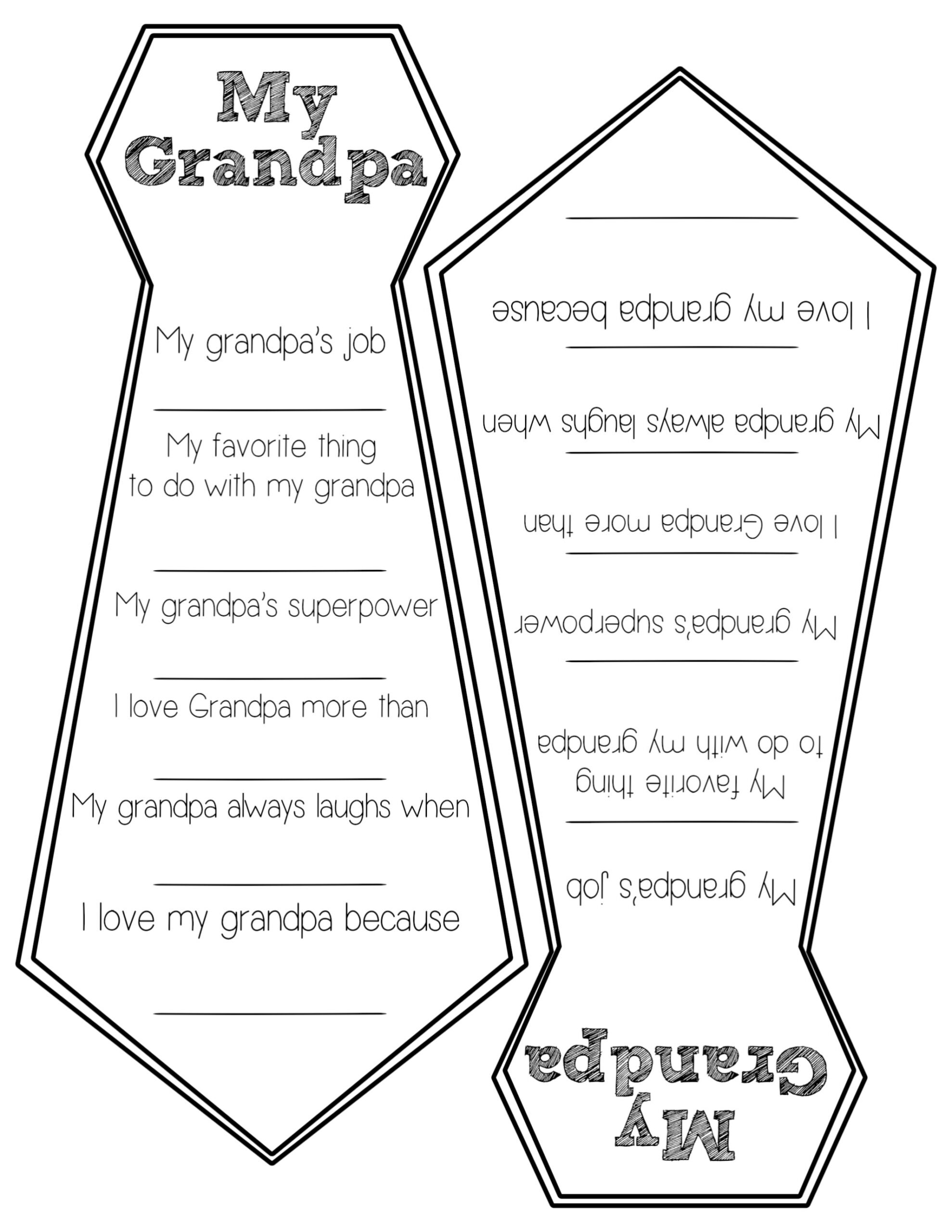 Grandpa Questionnaire Free Printable Printable