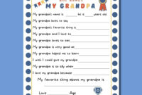 Grandpa Questionnaire Printable Grandparent s Day Gift PDF Etsy