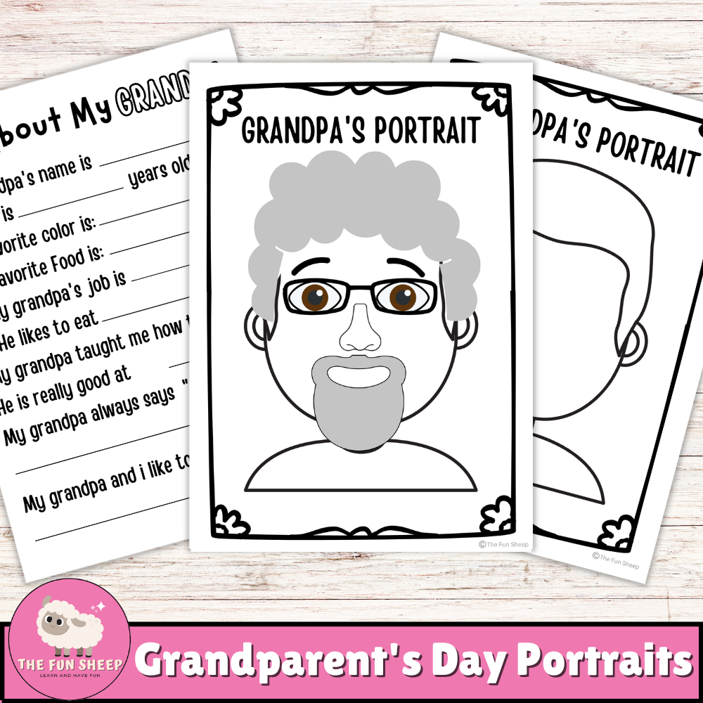 Grandparent s Day Portraits All About My Grandpa Grandma Interview Questions Made By Teachers