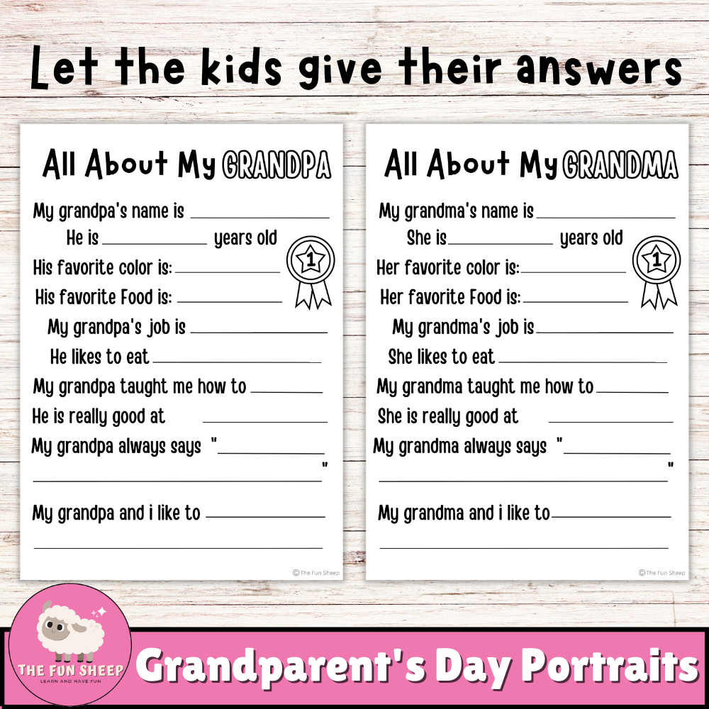 Grandparents Day Nana Questionnaire Printable