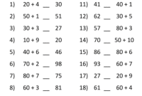 Greater Than Less Than Worksheet Comparing Numbers To 100