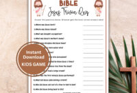 How Well Do You Know Jesus Trivia Quiz Jesus Questions And Answers Printable Bible Game For Kids Family Party Game Sunday School Game Etsy